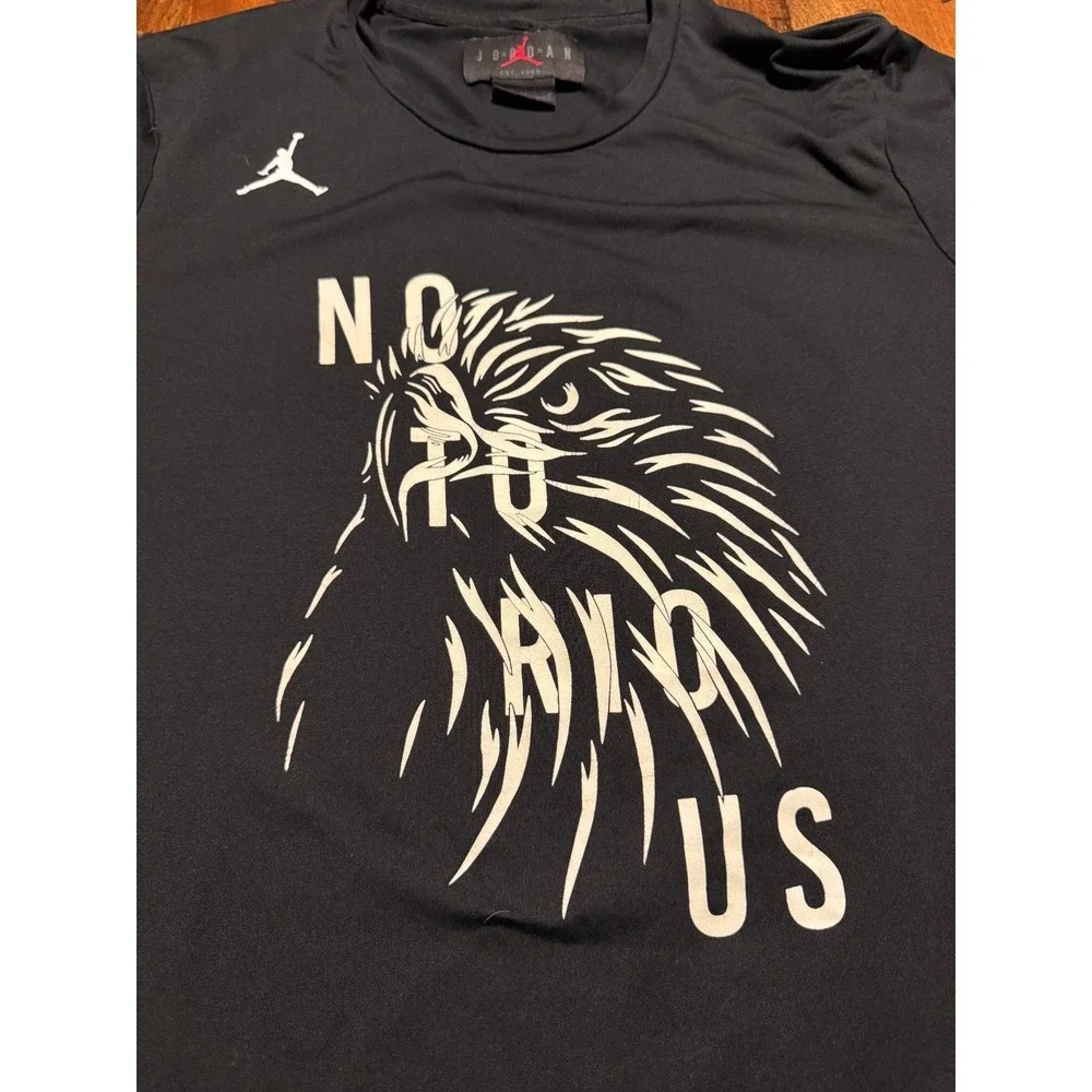 Jordan Shirt Mens M Black Notorious Lion Graphic Dri-FIT T-Shirt Basketball